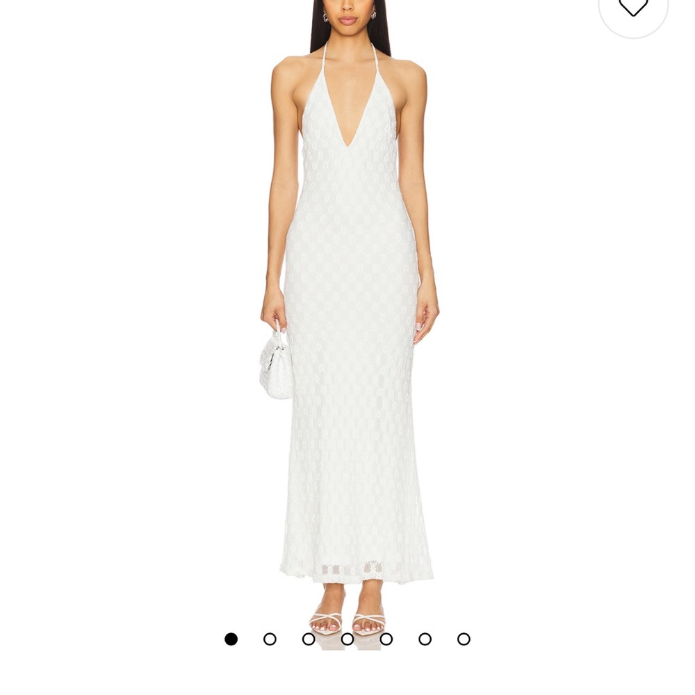 NWT x REVOLVE Adoni Halter Mesh Midi Dress in Orchid White